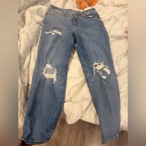 Old Navy Blue Distressed Skinny Jeans